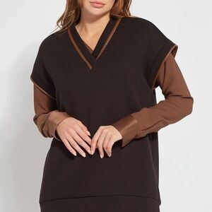 Lyssé Quilted Convertible Sweatshirt Women's Black Zip-detachable Longsleeves